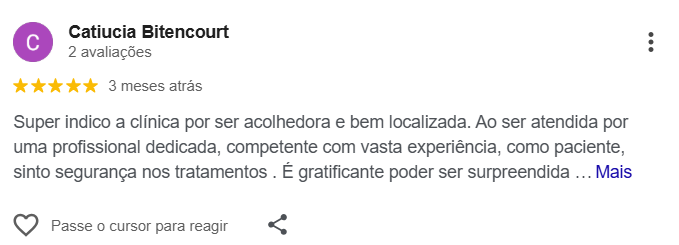 Depoimento paciente 1